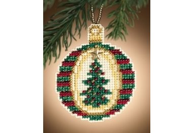 вишивка гладдю MH161301 Золотий танненбаум. Набір для вишивки в змішаній техніці Mill Hill