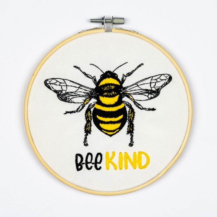 DSB037 Bee Kind 6 Inch hoop kit. Набір для вишивання гладдю DSB - 1