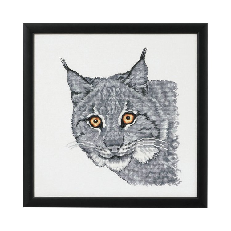 70-4113 Серая рысь. Набор для вышивания крестом PERMIN - 1