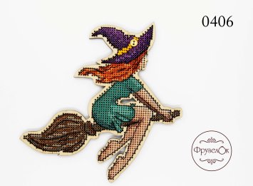 0406 Колдунья. Набор для вышивки крестом Фрузелок - 1
