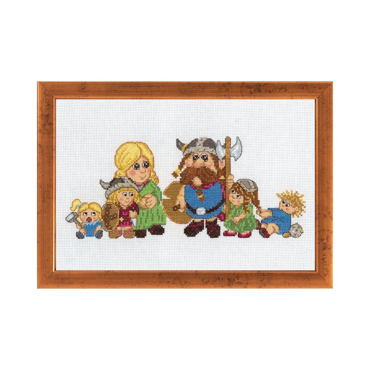 92-6321 Семья викингов. Набор для вышивания крестом PERMIN - 1