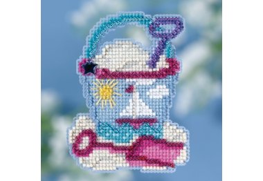 вышивка гладью MH181813 Пляжное ведерко. Набор для вышивки в смешанной технике Mill Hill