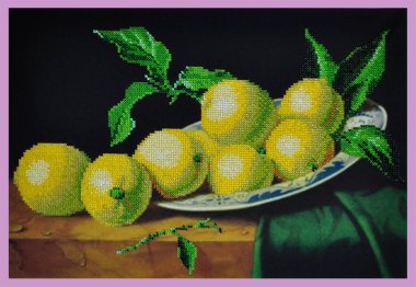  Набор для вышивки бисером Натюрморт с лимонами P-212 ТМ Картины бисером