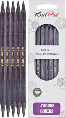 19030 Спицы носочные 8,00 мм J'adore Cubics KnitPro 20 см - 1 19030 Спицы носочные 8,00 мм J'adore Cubics KnitPro 20 см - 1