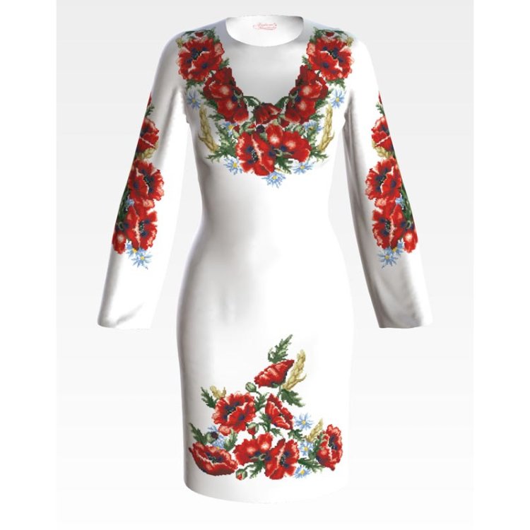 Платье женское (заготовка для вышивки) ПЛ-054 - 1
