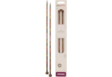спиці для в'язання 20234 Спиці прямі Symfonie Wood KnitPro, 30 см, 5.00 мм