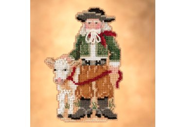 вышивка гладью MH201931 Помпас Санта. Набор для вышивки в смешанной технике Mill Hill