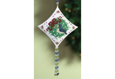 вишивка гладдю MH220306 Синій птах. Набір для вишивки в змішаній техниці Mill Hill