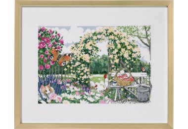  90-1520 Сад квітів (Garden of flowers. Набір для вишивання хрестом PERMIN