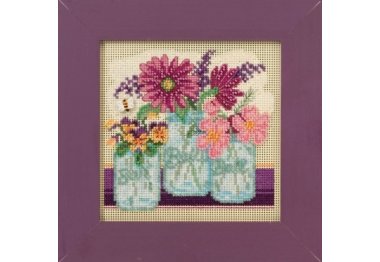  MH141611 Зрізані квіти. Набір для вишивки в змішаній техніці Mill Hill