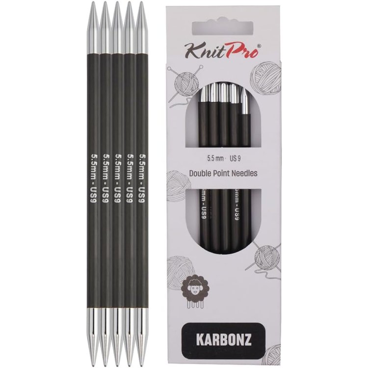 41135 Спиці шкарпеткові Karbonz KnitPro 20 см 5.50 мм - 1 41135 Спиці шкарпеткові Karbonz KnitPro 20 см 5.50 мм - 1