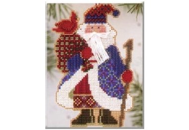 вишивка гладдю MHAS15 Санта. Набір для вишивки в змішаній техниці Mill Hill