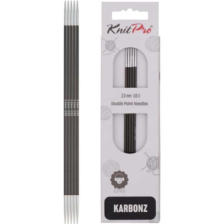 41105 Спиці шкарпеткові Karbonz KnitPro 15 см 2.00 мм - 1