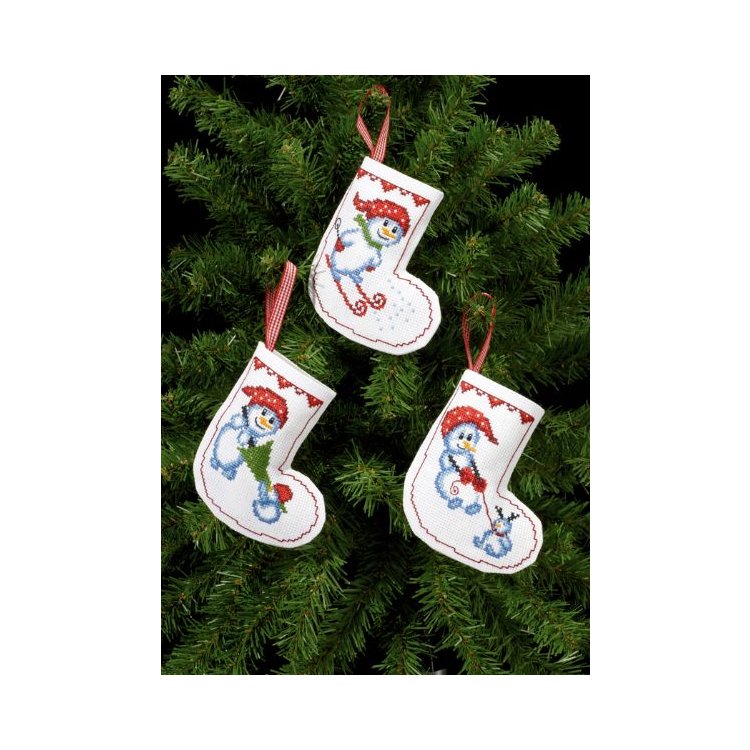 21-7244 Сніговик. Набір для вишивання хрестом PERMIN - 1