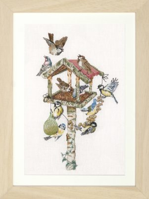 593 Birds at the Feeder Linen. Набір для вишивки хрестом Thea Gouverneur - 1