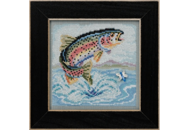 вышивка гладью MH142114 Радужная форель. Набор для вышивки в смешанной технике Mill Hill