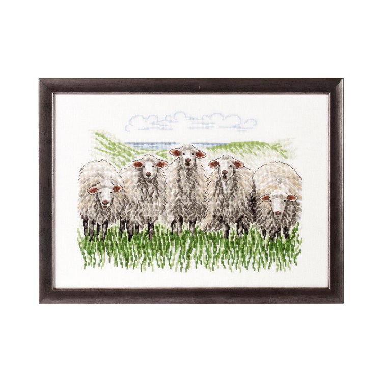 70-7433 Овцы. Набор для вышивания крестом PERMIN - 1