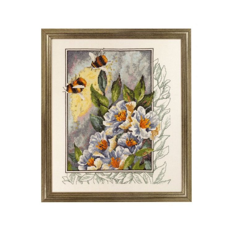70-4181 Пчілки в квітах. Набір для вишивання хрестом PERMIN - 1