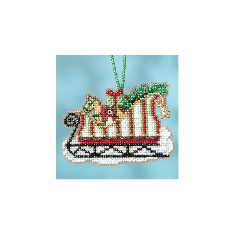 MH161733 Игрушечные санки. Набор для вышивки в смешанной технике Mill Hill - 1