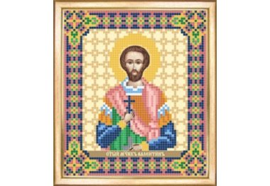  СБИ-092 Именная икона святой мученик Валентин. Схема для вышивания бисером