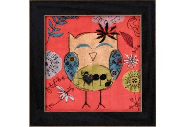 вышивка гладью AW304101 Будь счастлив. Набор для вышивки в смешанной технике Mill Hill