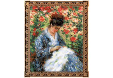  100/051 Мадам Моне за вишивкою по картині К.Моне. Набір для вишивки хрестиком Ріоліс