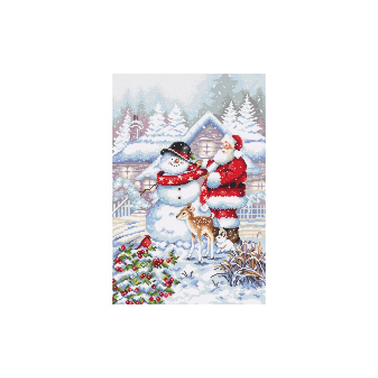 Набір для вишивки хрестиком L8015 Snowman and Santa. Letistitch - 1