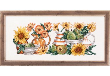  12-5186 Желтые цветы. Набор для вышивания крестом PERMIN