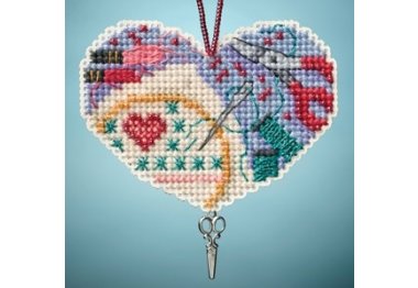 вышивка гладью MH163104 Люблю вышивать. Набор для вышивки в смешанной технике Mill Hill