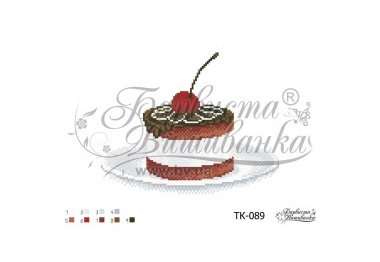 ТК-089 Ніжне тістечко. Схема для вишивки бісером (габардин) ТМ Барвиста Вишиванка