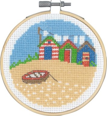 13-1421 Пляжные домики (3 bathhouses. Набор для вышивания крестом PERMIN - 1