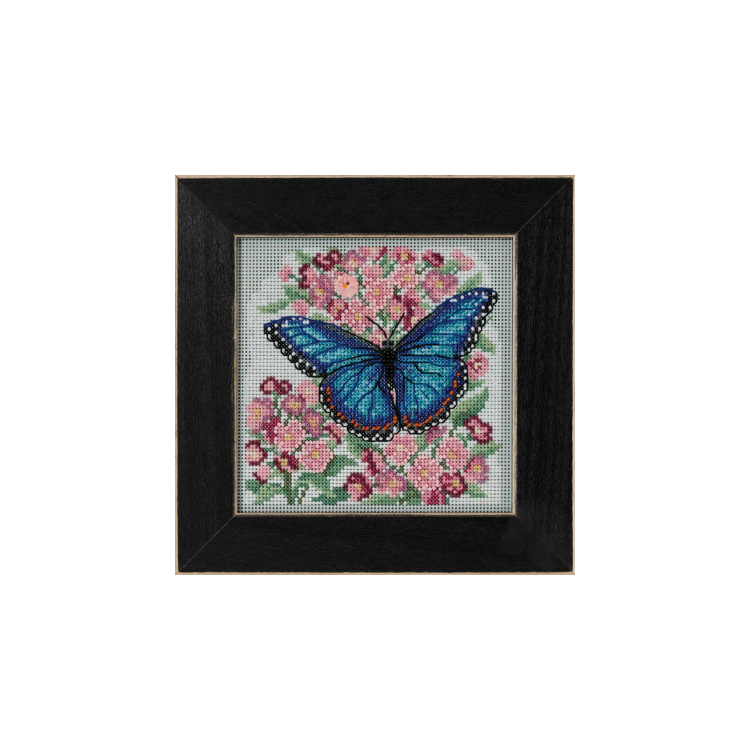 MH142216 Голубая бабочка Морфо. Набор для вышивки в смешанной технике Mill Hill - 1