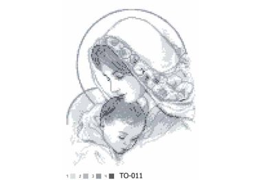  ТО-011 Мария с ребенком серая. Схема для вышивки бисером (габардин) ТМ Барвиста Вишиванка