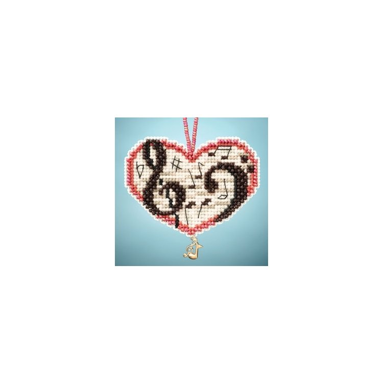 MH163101 Люблю ноты. Набор для вышивки в смешанной технике Mill Hill - 1