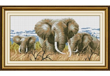  30166 Слоны. Набор для рисования камнями