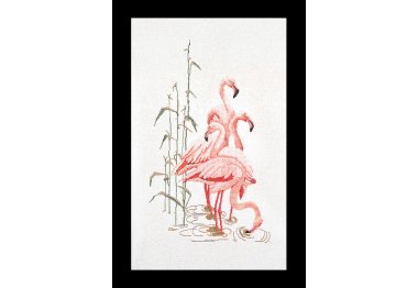  1070 Flamingo Linen. Набор для вышивки крестом Thea Gouverneur