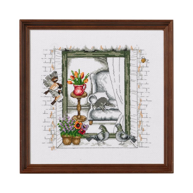 92-9175 Весеняне вікно (Spring Window. Набір для вишивання хрестом PERMIN - 1 92-9175 Весеняне вікно (Spring Window. Набір для вишивання хрестом PERMIN - 1