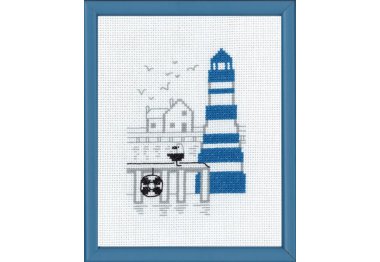  13-7122 Голубой маяк. Набор для вышивания крестом PERMIN