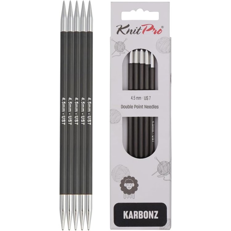 41114 Спицы носочные Karbonz KnitPro 15 см 4.50 мм - 1 41114 Спицы носочные Karbonz KnitPro 15 см 4.50 мм - 1