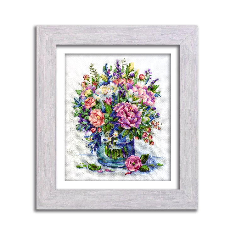 N059 Живописный букет. Набор для вышивки крестом Кольорова - 1