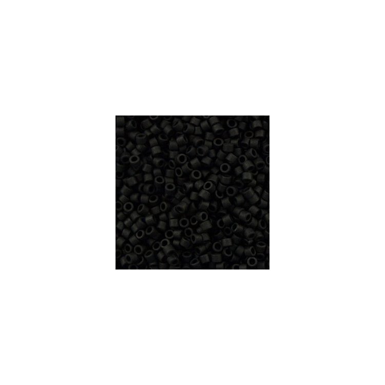 DBS-310 Бисер Miyuki Delica Beads 15/0 (матовый черный) - 1
