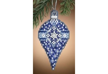 вишивка гладдю MH161302 Сапфіровий сніг. Набір для вишивки в змішаній техніці Mill Hill