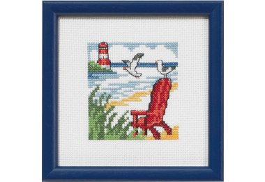  14-5190 Червоне пляжне крісло. Набір для вишивання хрестом PERMIN