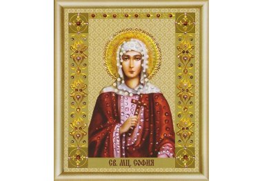 алмазна вишивка КС-112 Ікона святої мучениці Софії Набір картина стразами