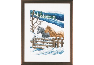 92-5410 Зима (Winter. Набір для вишивання хрестом PERMIN 92-5410 Зима (Winter. Набір для вишивання хрестом PERMIN
