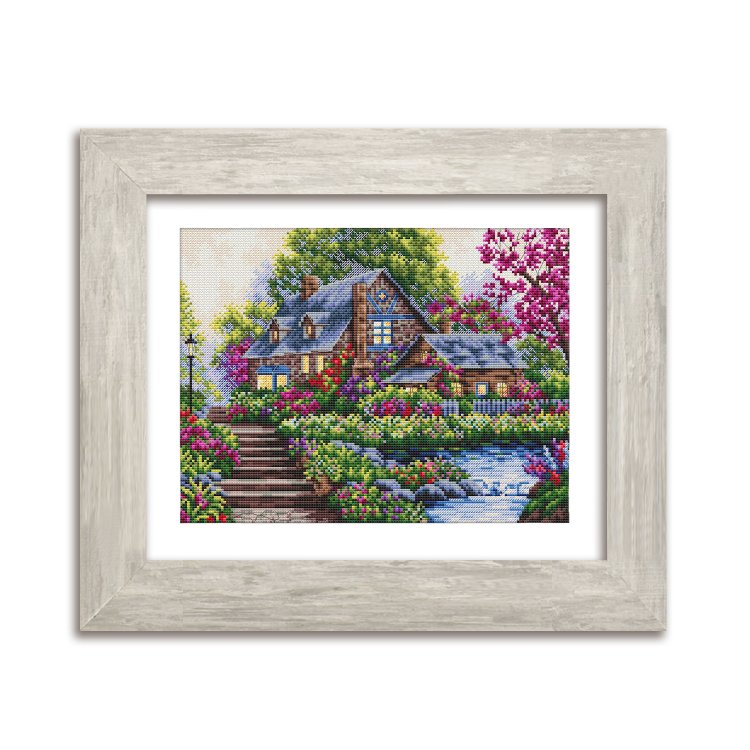N076 Дом в саду. Набор для вышивки крестом Кольорова - 1