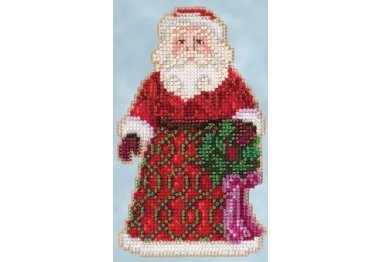 вишивка гладдю JS205105 Привітання Санти. Набір для вишивки в змішаній техніці Mill Hill