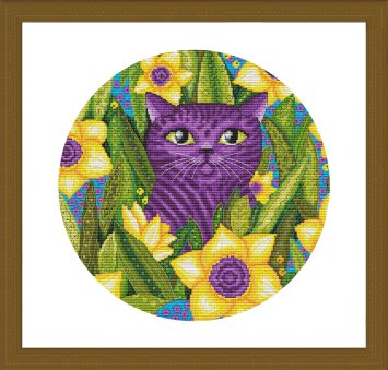 Набір для вишивання хрестом Котоманія. Смугастик Ksenya project 10-001 - 1