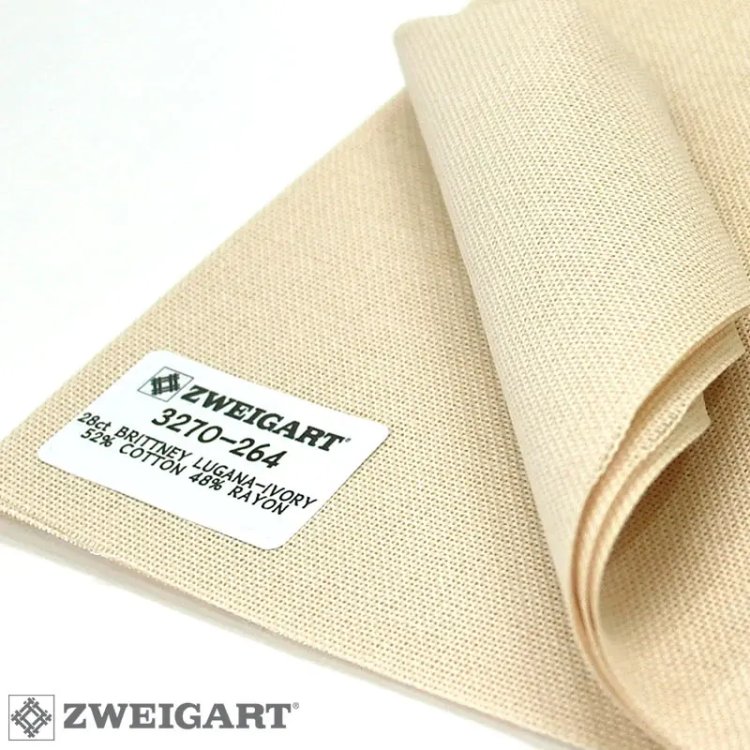 3270/264 Тканина для вишивання фасована Brittney Lugana 28 ct. Zweigart 55х70 см - 1