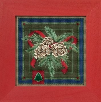MH141634 Праздничная сосна. Набор для вышивки в смешанной технике Mill Hill - 1